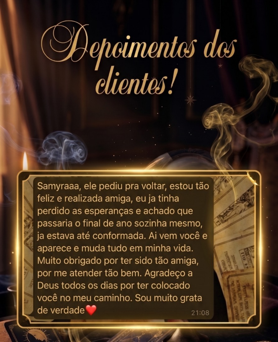 Depoimento real de cliente atendida por Samira Revela (1 de 3)